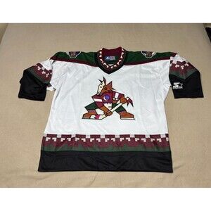 Vintage Starter Phoenix Coyotes Hockey Jersey Size Youth L\XL NHL White